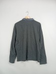 Vorschaubild 2 von Herren Langarm Poloshirt Gr. 50 L Grau Melange Casual Baumwolle