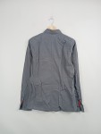 Vorschaubild 4 von Herren Business Hemd Grau Langarm Gr. 48 M Slim Fit Baumwolle