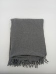 Vorschaubild 4 von Schal Damen Grau Wolle Fransen 178x72 cm Klassisch