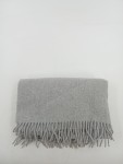 Vorschaubild 4 von Schal Grau Wolle Fransen 180x73 cm Klassisch