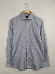 Vorschaubild 5 von Herren Business Hemd Blau Kariert Langarm Gr. 52 Slim Fit Baumwolle