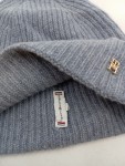 Vorschaubild 2 von Mütze Beanie Grau Meliert Rippstrick Wolle Logo Damen