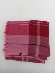 Vorschaubild 2 von Schal Damen Kariert Pink Rot Fransen 190x90 cm Casual