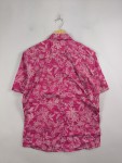 Vorschaubild 2 von Herren Freizeithemd Kurzarm Pink Blumenmuster Gr. 48 M Baumwolle