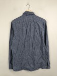 Vorschaubild 2 von Herren Freizeithemd Blau Meliert Gr. 50 L Langarm Baumwolle