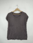 Vorschaubild 4 von Damen T-Shirt Grau Gr. 40 L Rundhals Kurzarm Basic Shirt