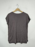 Vorschaubild 2 von Damen T-Shirt Grau Gr. 40 L Rundhals Kurzarm Basic Shirt