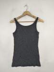 Vorschaubild 2 von Damen Top Tanktop Grau Meliert Gr. 36 S Baumwolle Basic