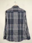 Vorschaubild 2 von Herren Freizeithemd Hemd Kariert Blau Grau Gr. 50 L Casual Baumwolle