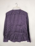 Vorschaubild 4 von Damen Hemdbluse Stretch Gestreift Lila Weiß Langarm Gr. 52