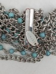 Vorschaubild 2 von Halskette Damen Silber blaue Perlen mehrreihig Bohemian 18 cm
