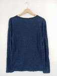 Vorschaubild 2 von Langarmshirt V-Ausschnitt Dunkelblau Melange Gr. S