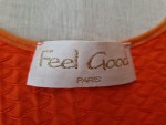 Vorschaubild 3 von Damen Etuikleid Gr. 38/M Orange Modern Strukturmuster