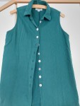 Vorschaubild 4 von Hemdbluse Damen Ärmellos Grün Baumwolle Gr. 36 Casual