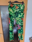 Vorschaubild 2 von Damen Stoffhose Gr. 44 Blumenmuster Mehrfarbig Viskose Farbenfroh