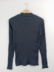 Vorschaubild 2 von Damen Pullover Gr. 40 L Blau Rippstrick Stehkragen Langarm Basic