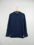 Vorschaubild 2 von Freizeithemd Herren Blau Gr. 46 S Stehkragen Langarm Casual