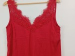 Vorschaubild 3 von Top Damen Gr. 38 M Rot mit Spitze ärmellos
