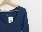 Vorschaubild 6 von Freizeitkleid Damen Gr. 34 XS Dunkelblau A-Linie Langarm Mini Kleidung