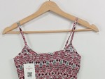 Vorschaubild 4 von Sommerkleid Gr. 34 XS Rot Weiss Muster Viskose Trägerkleid