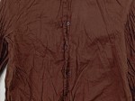 Vorschaubild 3 von Hemdbluse Langarm Dunkelbraun Gr. 36 S Leinenoptik Baumwolle