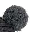 Vorschaubild 4 von Mütze schwarz mit Bommeln Ohrenklappen Strickmütze Gr. 74 Baby