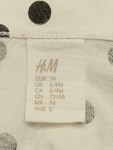 Vorschaubild 3 von Langarmshirt Gr. 74 Weiß Schwarz Gepunktet Punkte Baby Kinder Oberteil