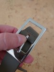 Vorschaubild 3 von Damen Ledergürtel Grau Silber Schnalle Gr. 90 Basic Gürtel