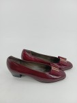 Vorschaubild 2 von Damen Ballerinas Leder Bordeaux Rot Schleife Gr. 39 Klassisch