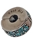 Vorschaubild 2 von Charm Pavé-Element 925 Sterlingsilber Türkis Strass Damen