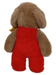 Vorschaubild 2 von Kuscheltier Hund Braun Roter Overall Plüschtier 20 cm