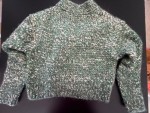 Vorschaubild 4 von Damen Strickjacke Gr. 38 M Grün Meliert Wolle Alpaka