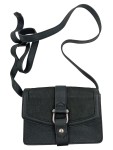 Vorschaubild 2 von Umhängetasche Damen Schwarz Leder 21x15 cm Tasche Crossbody