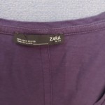 Vorschaubild 4 von Damen T-Shirt Blau Gr. 36 S V-Ausschnitt Kurzarm Basic Baumwolle