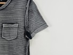 Vorschaubild 3 von Herren T-Shirt Grau Gestreift Brusttasche Gr. 46 S Casual