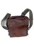Vorschaubild 2 von Herren Umhängetasche Leder Braun Casual