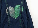 Vorschaubild 3 von Pullover Mädchen Blau Gr. 146 Pailletten Herz Casual