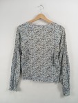 Vorschaubild 6 von Damen Bluse Blau Blumenmuster Raffungen Gr. 38 M