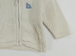 Vorschaubild 4 von Strickjacke Baby Kinder Gr. 74 Beige Baumwolle Reißverschluss