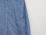 Vorschaubild 3 von Hemdbluse Damen Gr. 42 Blau Punkte Langarm Baumwolle