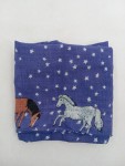 Vorschaubild 2 von Mädchen Halstuch Tuch Blau Pferdemotiv Sterne Baumwolle 55x50cm