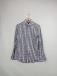 Vorschaubild 2 von Herren Business Hemd Kariert Grau Rosa Langarm Gr. 38