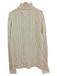 Vorschaubild 2 von Herren Rollkragen Pullover Zopfmuster Beige Gr. 48 M Wolle