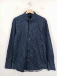 Vorschaubild 2 von Herren Business Hemd Slim Fit Blau Geometrisch Gr. 52 XL Langarm