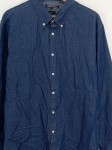 Vorschaubild 6 von Freizeithemd Herren Blau Gepunktet Gr. 54 XXL Langarm Baumwolle
