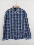 Vorschaubild 3 von Herren Freizeithemd Kariert Blau Gr. 52 XL Langarm Button-Down