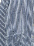 Vorschaubild 3 von Freizeithemd Herren Blau Gestreift Gr. 45/46 Leinen Baumwolle