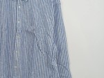 Vorschaubild 5 von Freizeithemd Herren Blau Gestreift Gr. 45/46 Leinen Baumwolle