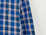 Vorschaubild 4 von Freizeithemd Herren Gr. 52 XL Blau Kariert Langarm Button-Down