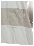 Vorschaubild 3 von Herren T-Shirt Gr. L Beige Gestreift Oversized Brusttasche